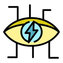 Poster - Energy innovation icon. Outline energy innovation vector icon color flat isolated