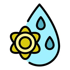 Poster - hydro energy icon. outline hydro energy vector icon color flat isolated