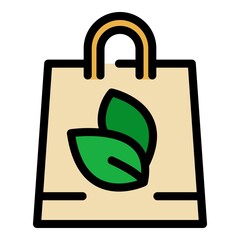 Poster - Organic pack icon. Outline organic pack vector icon color flat isolated