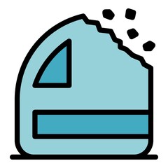 Poster - Plastic free canister icon. Outline plastic free canister vector icon color flat isolated