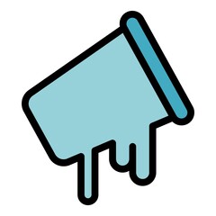 Poster - Eco friendly plastic icon. Outline eco friendly plastic vector icon color flat isolated