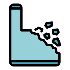 Poster - Biodegradable bag icon. Outline biodegradable bag vector icon color flat isolated
