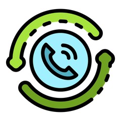 Poster - Agent calling icon. Outline agent calling vector icon color flat isolated