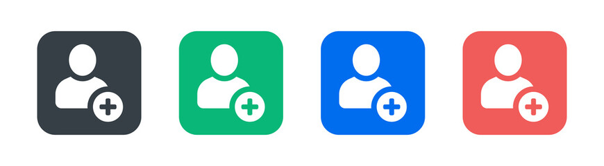 Aufkleber - Add new account icon sign. Add friend icon vector illustration.