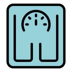 Poster - Body weight icon. Outline body weight vector icon color flat isolated