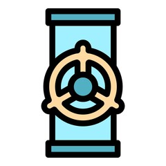 Poster - Pipe tube icon. Outline pipe tube vector icon color flat isolated