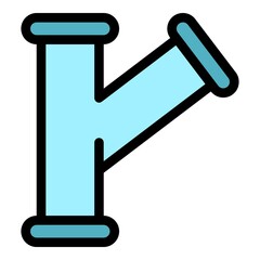 Poster - Kitchen pipe icon. Outline kitchen pipe vector icon color flat isolated