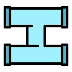Poster - bath pipe icon. outline bath pipe vector icon color flat isolated