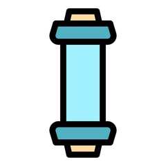 Poster - Distribution pipe icon. Outline distribution pipe vector icon color flat isolated