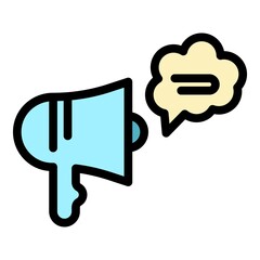 Poster - Helpful tips icon. Outline helpful tips vector icon color flat isolated