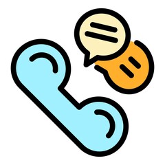 Poster - Advice tips icon. Outline advice tips vector icon color flat isolated
