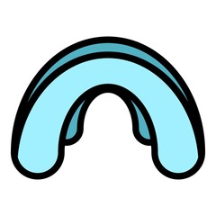 Poster - flight pillow neck icon. outline flight pillow neck vector icon color flat isolated