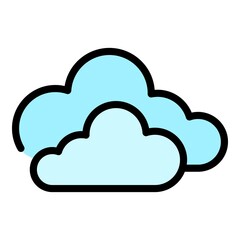 Poster - season clouds icon. outline season clouds vector icon color flat isolated