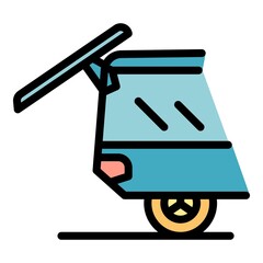 Poster - auto trunk icon. outline auto trunk vector icon color flat isolated