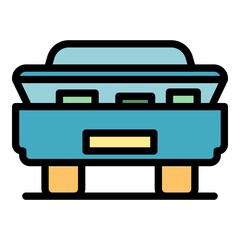 Poster - open vehicle boot icon. outline open vehicle boot vector icon color flat isolated