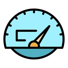 Poster - Linear car dashboard icon. Outline linear car dashboard vector icon color flat isolated