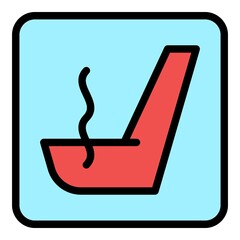 Poster - seat car dashboard icon. outline seat car dashboard vector icon color flat isolated