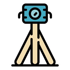 Poster - Surveyor road icon. Outline surveyor road vector icon color flat isolated