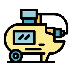 Poster - compressor icon. outline compressor vector icon color flat isolated
