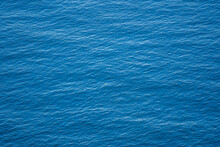 Blue Sea Water Surface With Waves, Top View