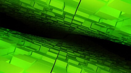 Poster - Virtual space between walls. Design. Dark chasm between bright walls. Gap between walls in cyberspace. Claustrophobia or falling in dream