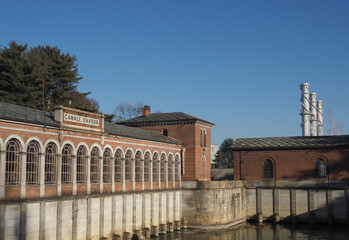 Wall Mural - Building at the opening of Canale Cavour canal in Chivasso