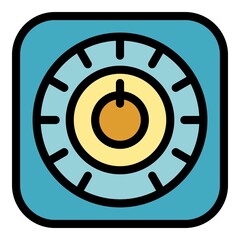 Poster - Home switch button icon. Outline home switch button vector icon color flat isolated