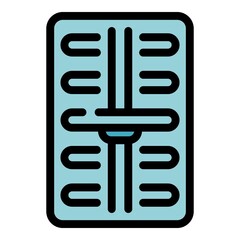 Poster - energy intensity icon. outline energy intensity vector icon color flat isolated