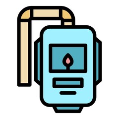Poster - Welder mask icon. Outline welder mask vector icon color flat isolated
