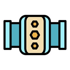 Poster - Sewage pipe icon. Outline sewage pipe vector icon color flat isolated