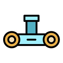 Poster - sink pipe icon. outline sink pipe vector icon color flat isolated