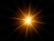canvas print picture - High quality optical lens flare on black background.