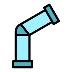 Poster - air duct pipe icon. outline air duct pipe vector icon color flat isolated