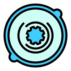Poster - sanitary manhole icon. outline sanitary manhole vector icon color flat isolated