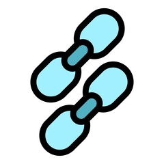 Poster - Add link icon. Outline add link vector icon color flat isolated