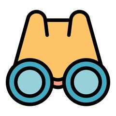 Poster - Market research icon. Outline market research vector icon color flat isolated