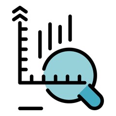 Poster - Market trend icon. Outline market trend vector icon color flat isolated