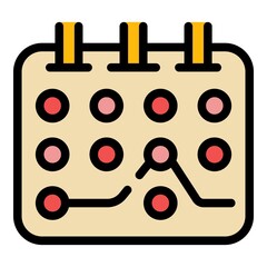 Poster - Flexible program icon. Outline flexible program vector icon color flat isolated