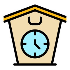 Poster - Part time job icon. Outline part time job vector icon color flat isolated