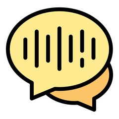 Poster - Speech recognition icon. Outline speech recognition vector icon color flat isolated