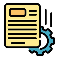 Poster - Project operational icon. Outline project operational vector icon color flat isolated