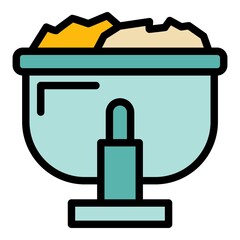 Poster - Manufacturing of paper icon. Outline manufacturing of paper vector icon color flat isolated