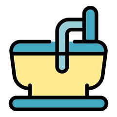 Poster - Dairy production equipment icon. Outline dairy production equipment vector icon color flat isolated