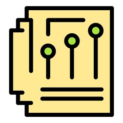 Poster - Marketing strategy icon. Outline marketing strategy vector icon color flat isolated