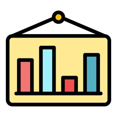 Poster - Banner target audience icon. Outline banner target audience vector icon color flat isolated