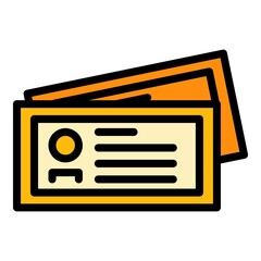 Poster - Card money transfer icon. Outline Card money transfer vector icon color flat isolated