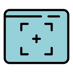 Poster - Camera viewfinder icon. Outline camera viewfinder vector icon color flat isolated