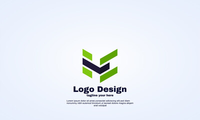 abstract square shape 3d company logo vector