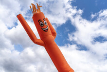 Orange Inflatable Arm Flailing Tube Man