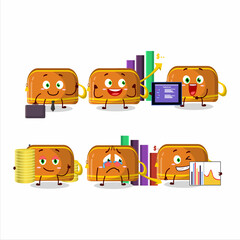 Wall Mural - Orange pencil case character designs as a trader investment mascot